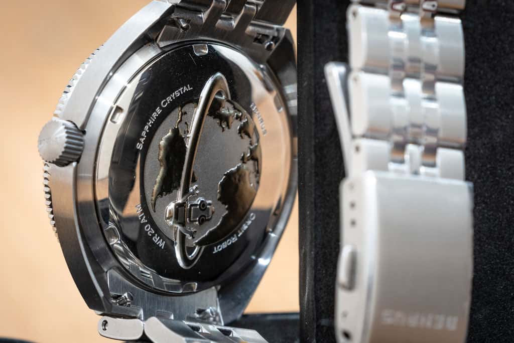 Back of Benrus Orbit Skindiver Watch