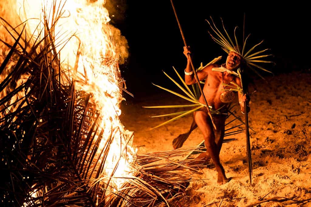 George Waimanu Dancing Around The Fire.