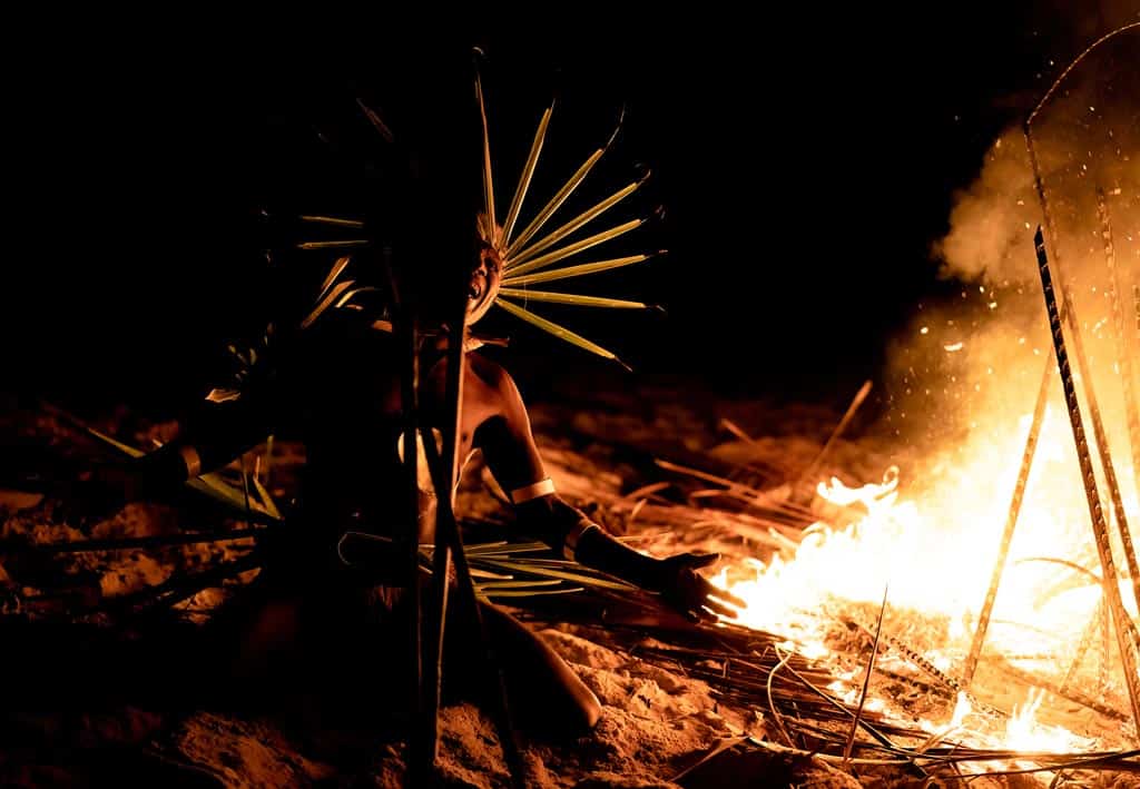 George Waimanu Dancing Around The Fire.