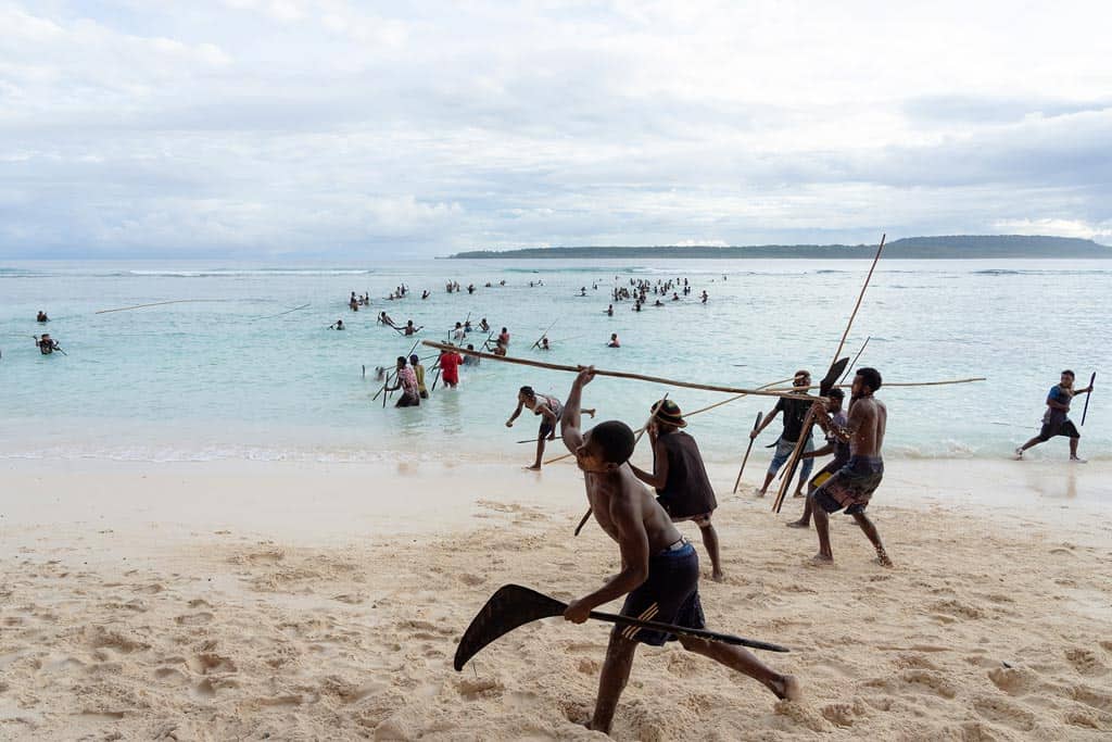 Wogasia Spear Fighting Festival Solomon Islands Throwing First Weapon