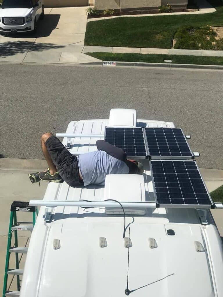 Installing Campervan Solar Panels On The Roof