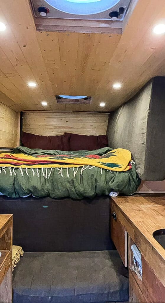 A North/South Facing Bed In A Campervan