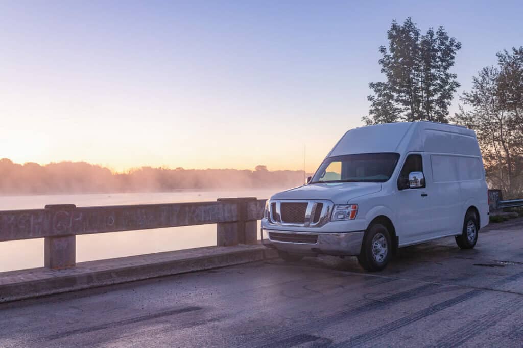 Nissan Nv Van On Bridge