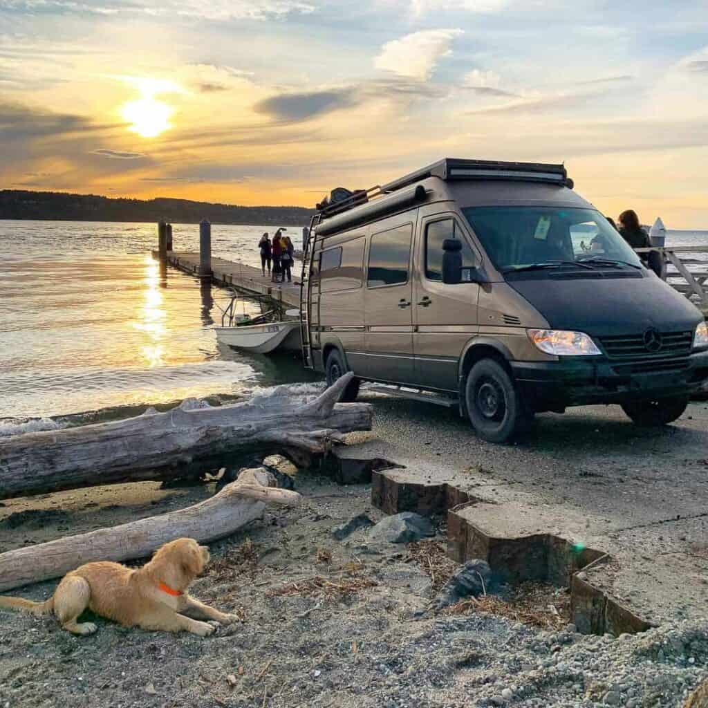 Sprinter Van Pulling Boat From Water