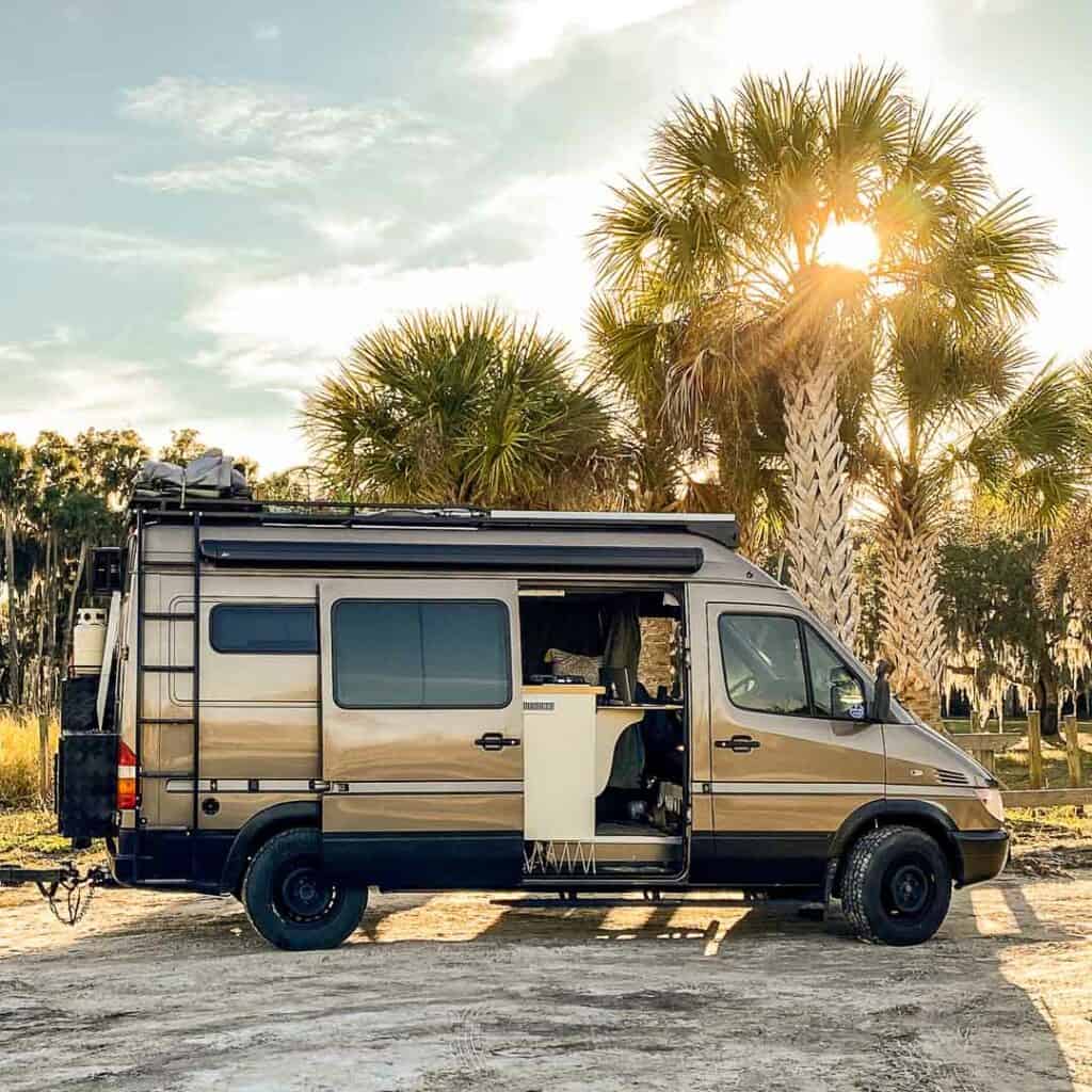 Sprinter Van Parked By Trees