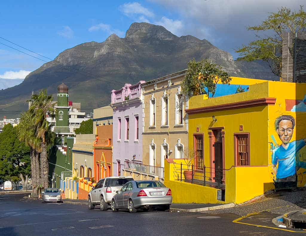 Bo Kaap Street With Mountain