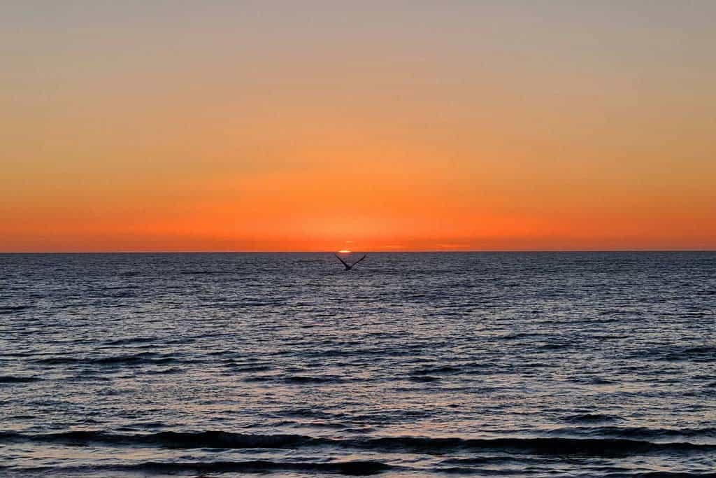 A Colourful Sunset At Glenelg Beach Adelaide