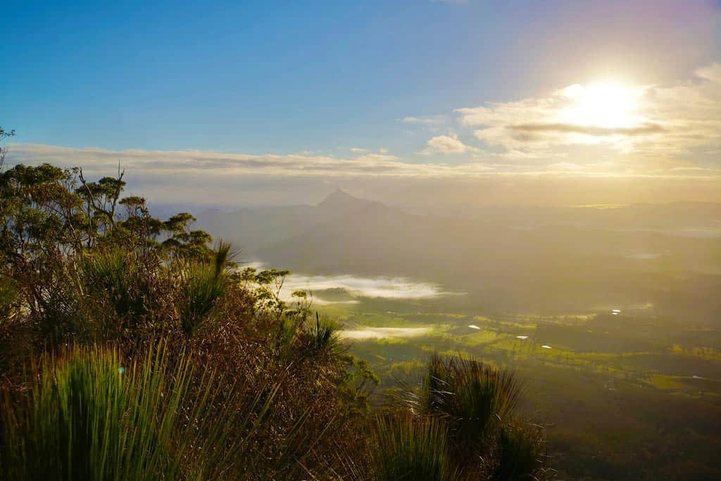 Mount Warning At Sunrise Viewed From A Nearby Lookout