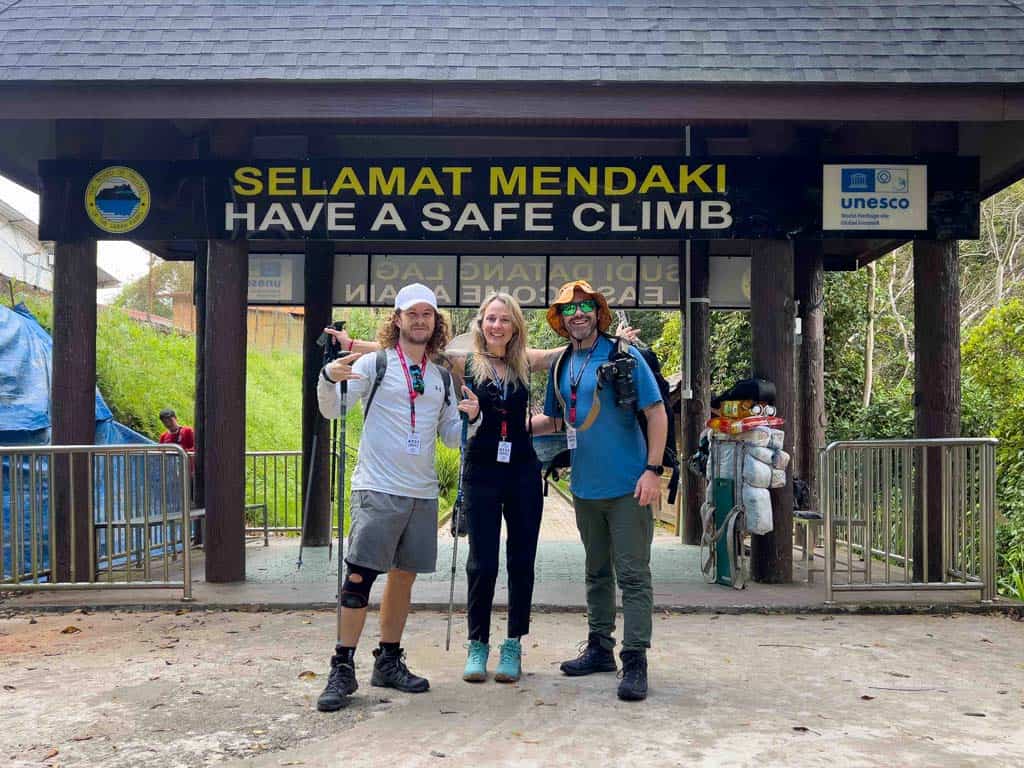 Onze groep Begin van Mount Kinabalu
