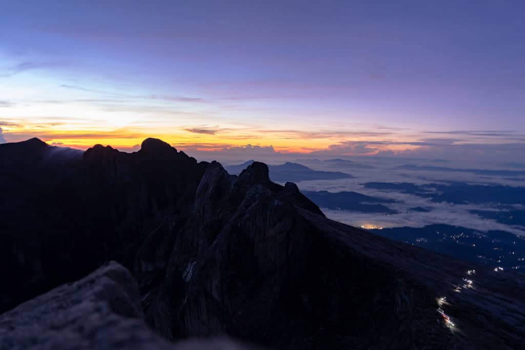Zonsopgang op Mount Kinabalu
