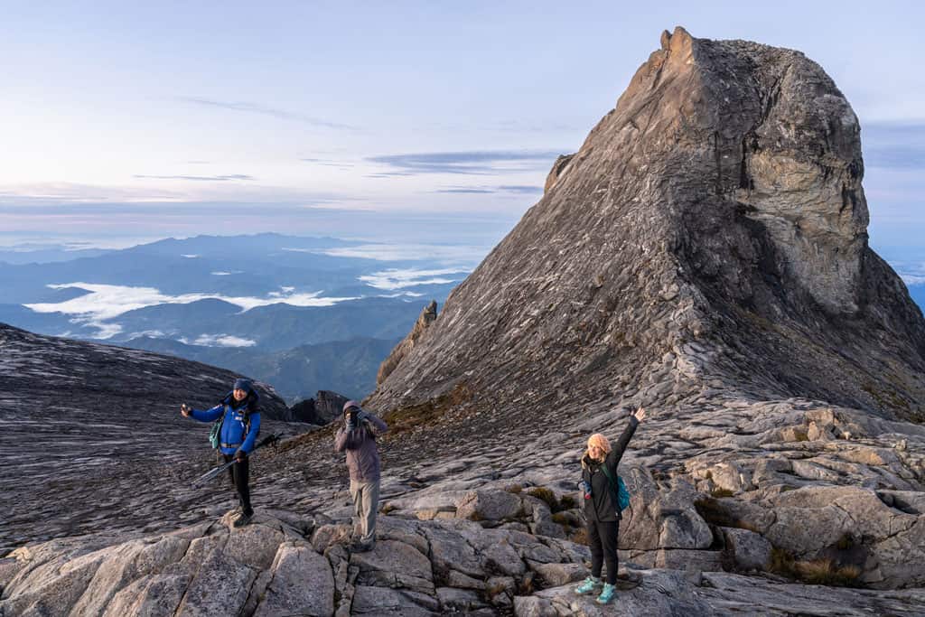 Wij bij de top van Mount Kinabalu