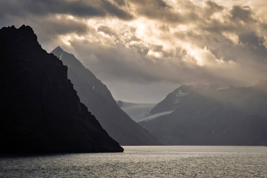 Vistas da geleira Lilliehöökbreen