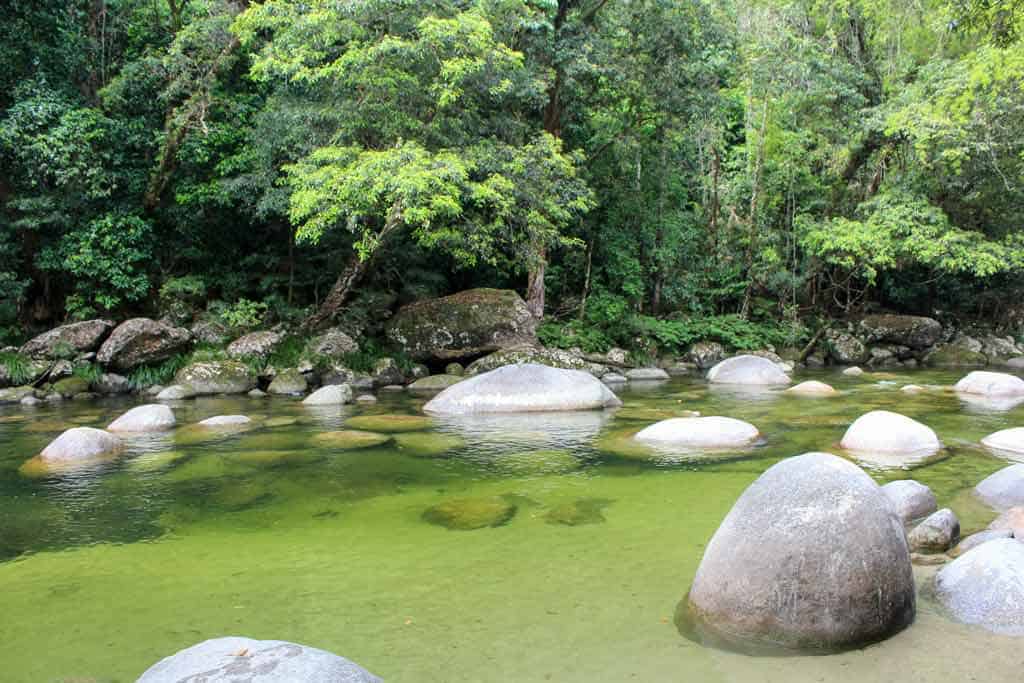 Mossman Gorge Creek en keien